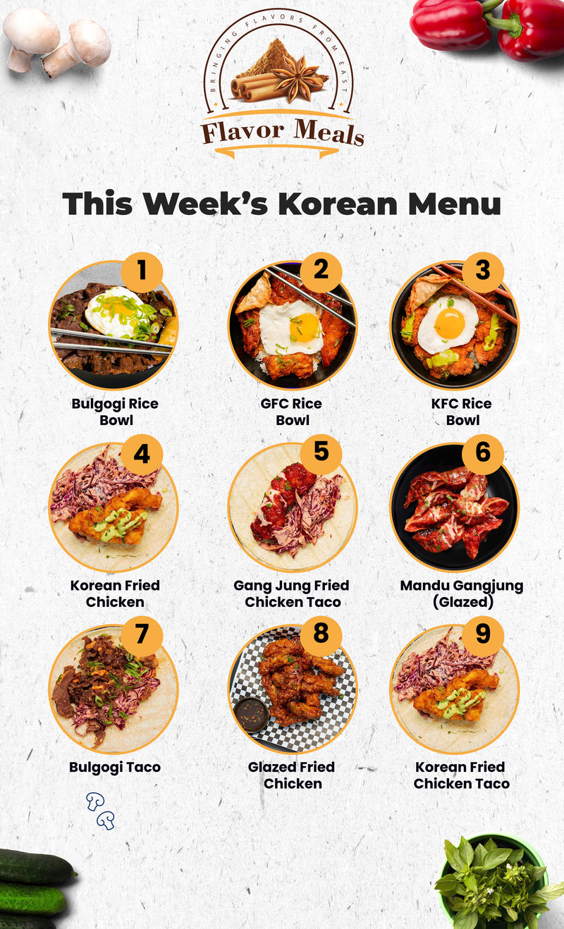 KOREAN MENU - 7 MEALS PLAN