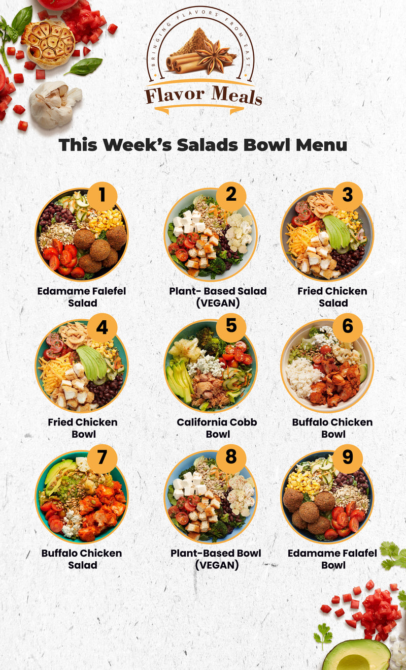 BOWLS & SALADS MENU - GET 10 MEALS