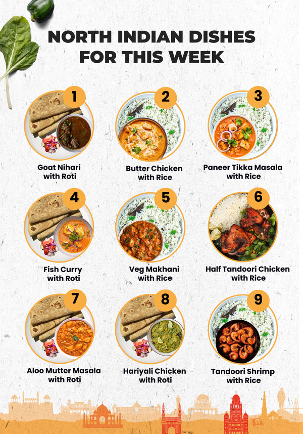 INDIAN MENU - 10 MEALS PLAN